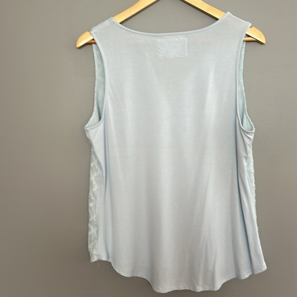 Market & Spruce Ezide Textured Mixed Materials Top, Size Large - Picture 6 of 7